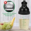 HERCHR Salad Dressing Shaker 200ml with Pour Spout Mixer Measure