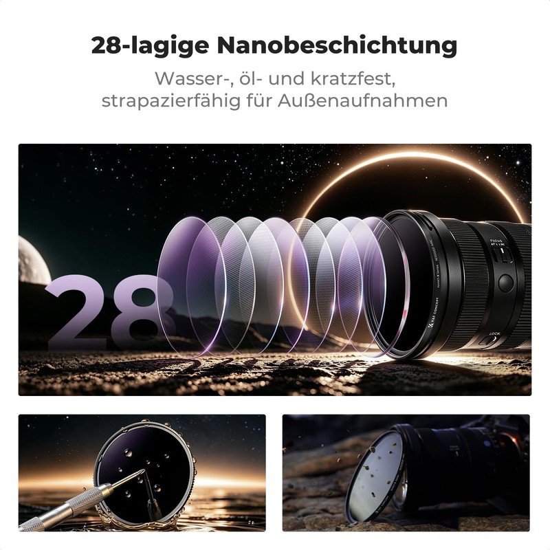 K&F Concept ND100000 Solar Eclipse Filter 95 mm (16.6 Stops)