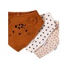 VERTBAUDET Pack of 3 Baby Bibs / Bandanas Light Brown