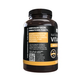 PURE ORIGINAL INGREDIENTS Vitamin C (365 Capsules) No Stearates or Rice Fillers, Gluten-Free, Vitamin C with No Additives