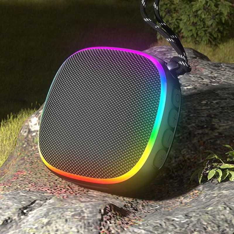 Wisoqu Speaker with Magnetic, Portable IPX5 Waterproof Speaker with RGB
