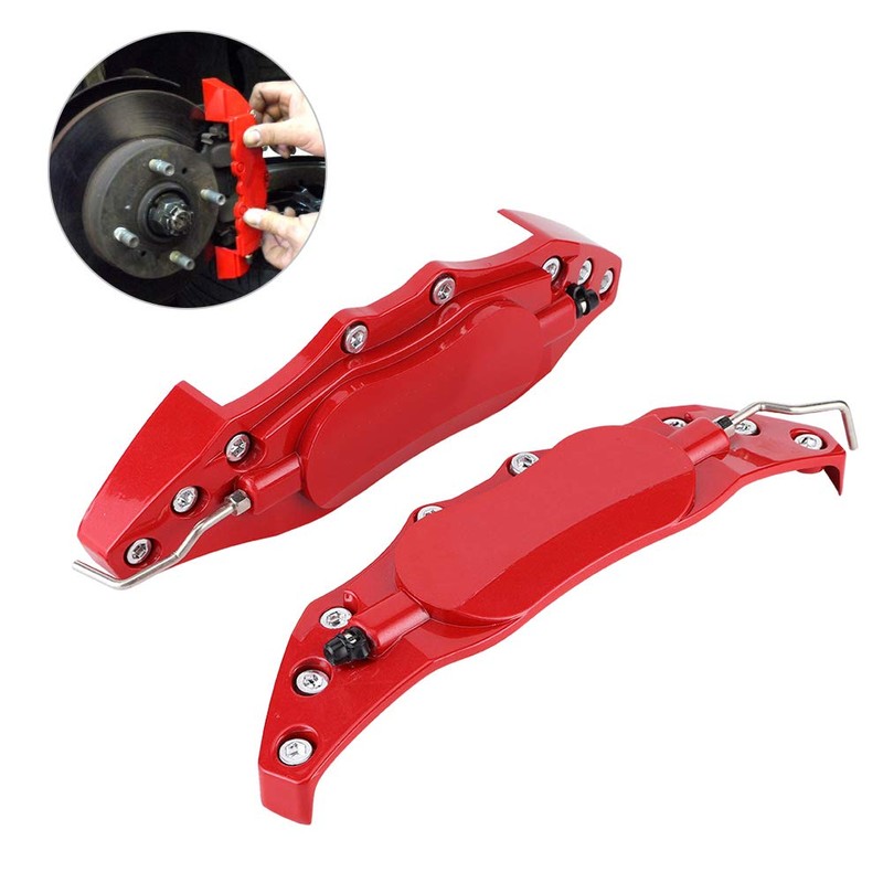 Qiilu Brake Caliper Covers, 2 Pieces Universal Disc Brake Caliper