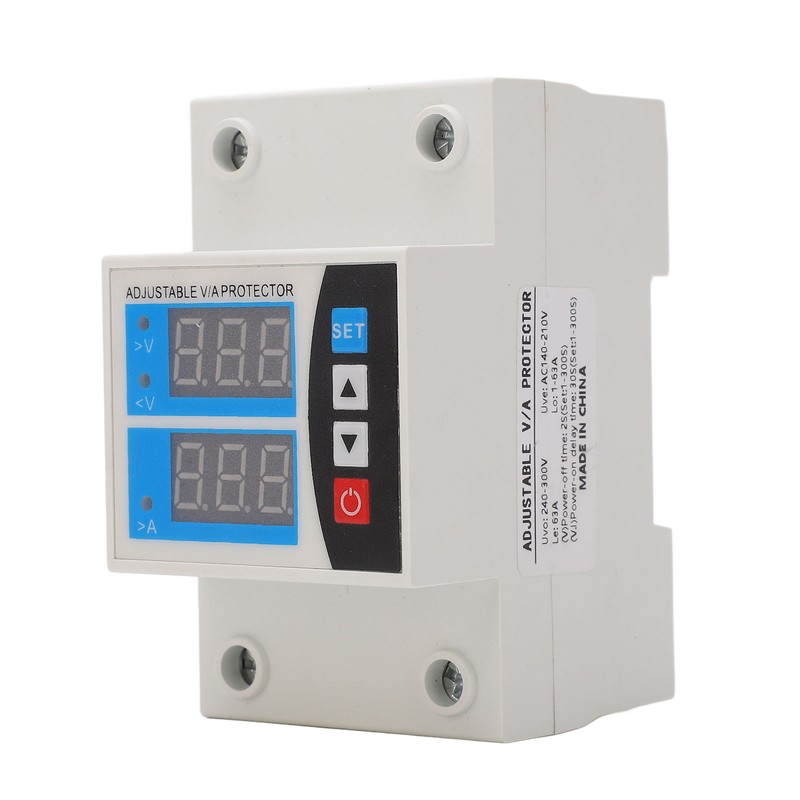 Over Under Voltage Protector Current Limit Din Rail Adjustable 2