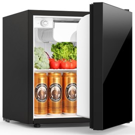 COWSAR Compact Refrigerator, 1.62 Cu Ft, Mini Refrigerator with Freezer, Single Door, Low Noise, Perfect for Bedroom/Apartment/Office, Black