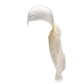 ZLYC Chemo Headwear Head Scarf Headwraps Long Head Covering Lightweight Beanie for Women, Solid White