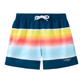 Angel season Boys Swim Trunks Toddler Kids Board Shorts with Mesh Liner Quick Dry Little Boy Swimsuit Rainbow Sizes 5 Years Summer Beach Sport