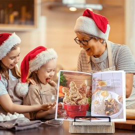 Wood Cookbook Stand Cookbook Holder: Kitchen Adjustable Cookbook Holder Recipe Stand for Counter Gray