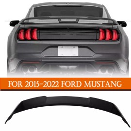 Unbranded For 2015-22 Ford Mustang S550 GT Style Rear Trunk Spoiler Wing Glossy Black 1PC