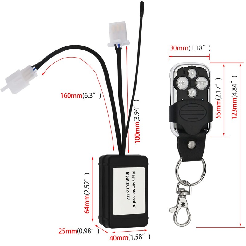 LED Off-Road Driving Lights Bar Remote Control Switch On/Off Strobe