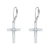 YAFEINI Cross Earrings 925 Sterling Silver Opal Dangle Drop Earring Cross Jewelry Gifts For Women Men