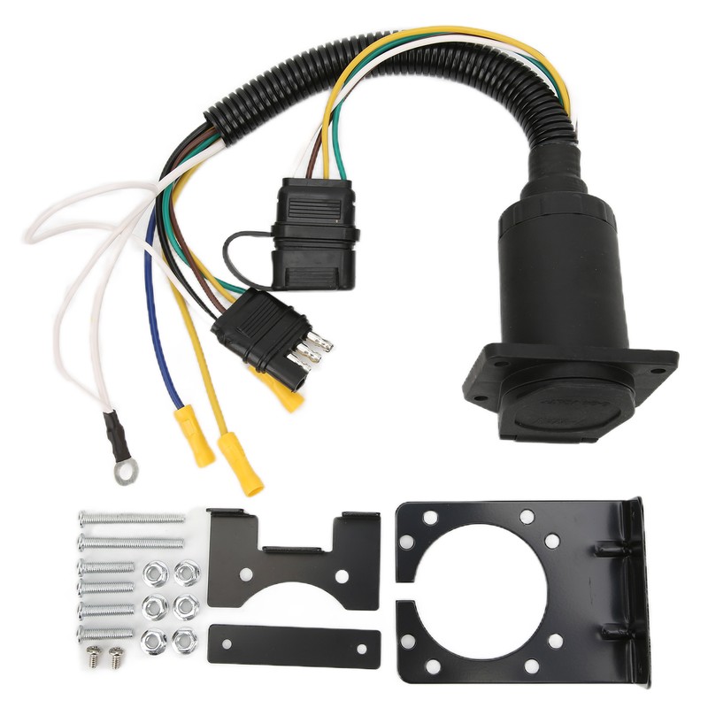 Trailer Wiring Adapter 4 Way to 7 Way Round Trailer