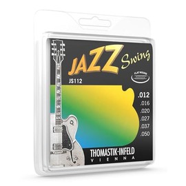 Thomastik-Infeld Jazz Swing Accesorio para guitarra - Cuerdas de guitarra acústica envueltas planas - Para un sonido de jazz tradicional rico y cálido