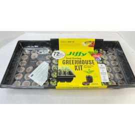 Jiffy 72 Peat Pellet Seed Starter Greenhouse Kit for Plant Seedling Propagation