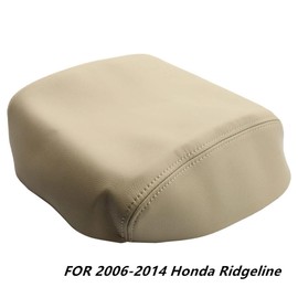 GXARTS Leather Center Console Lid Armrest Cover Beige Tan Compatible with Honda Ridgeline 2006-2014