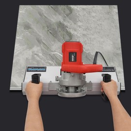 Tile Chamfering Machine, 43 Degree Tile Angle Cutting Machine Aluminum Base Plate Portable Tile Chamfering Tool Professional Adjustable Tile Beveling Machine for Domestic Commercial