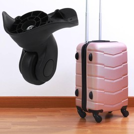 logyues 3Pcs Universal Swivel Wheel Left (Big) Suitcase Wheel (3L) 115W Series W041 Wheel Replacement Black