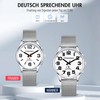 Hearkent Talking Watch, German Voice Prompt, Large Numbers, Self-Adjusting Talking