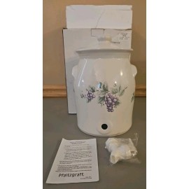 Pfaltzgraff Grapevine Beverage Crock 1Gal Dispenser NEW