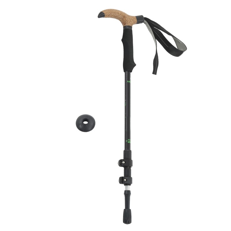 3 Section Retractable Hiking Stick Aluminum Alloy Mountaineering Balance Pole