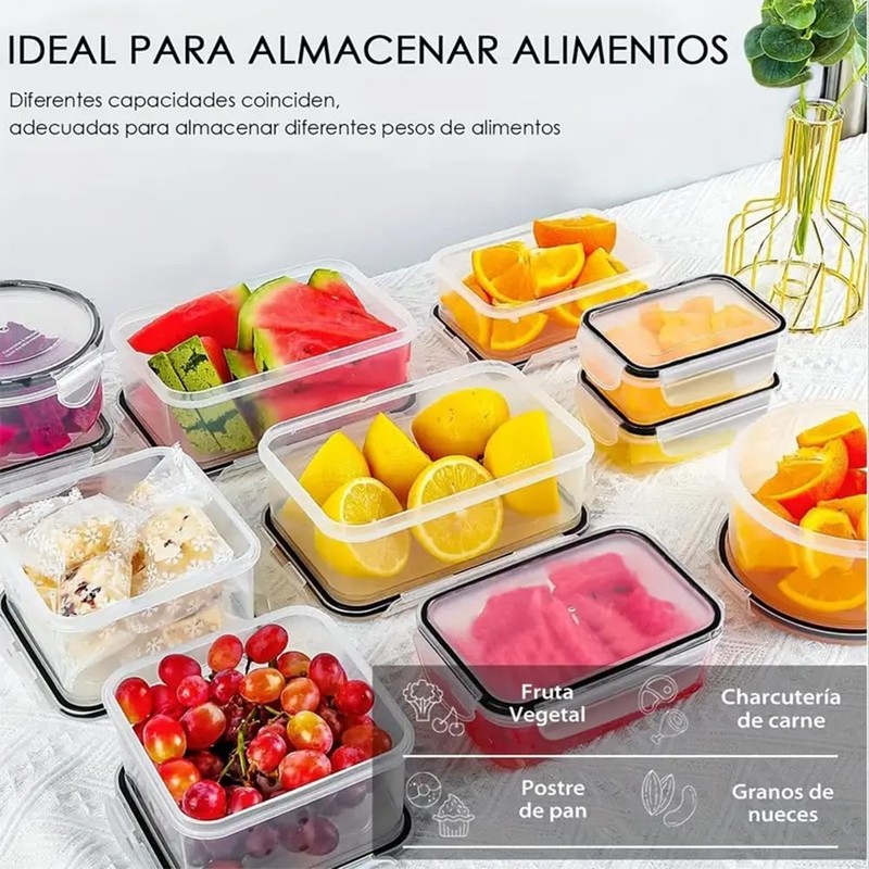 Pro 24-Piece Food Storage Containers Set | Airtight, Leakproof &