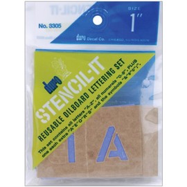 Duro Stencil-It, Reusable Oil Board Lettering Set, 3305, 1 inch Letters