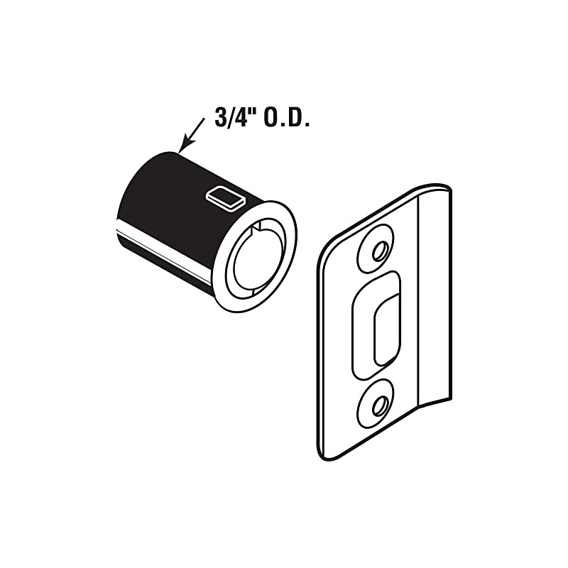 Prime-Line N 7331 Drive-In Ball Catch with Strike, 3/4 x
