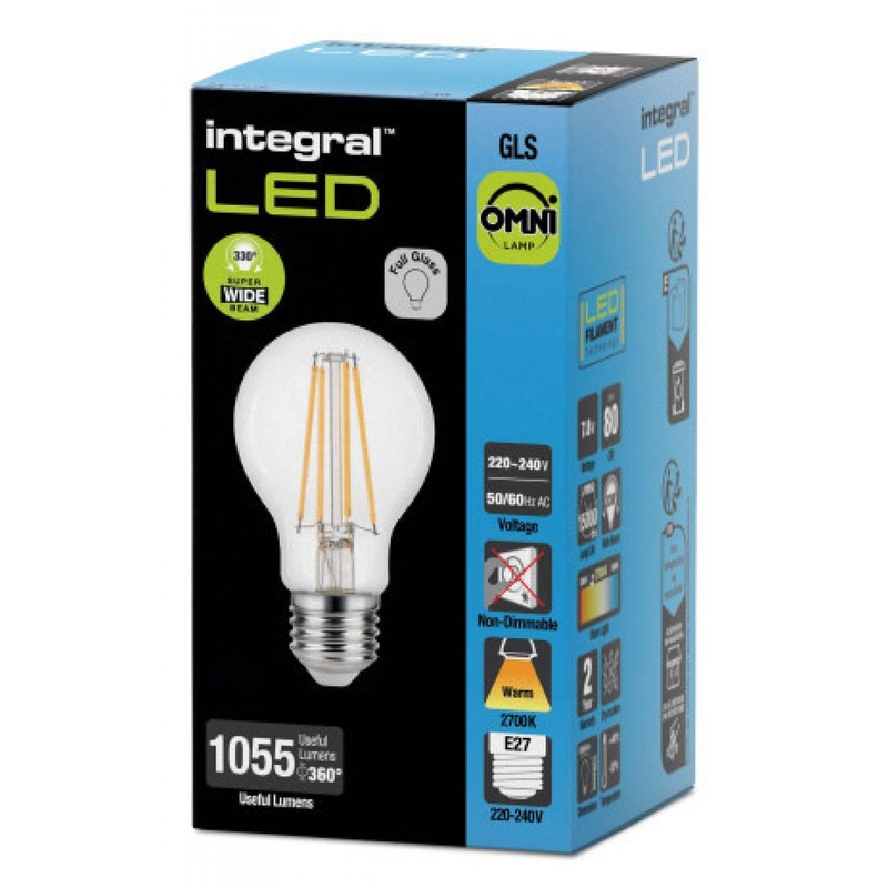 Integral Classic Globe (GLS) Omni-Lamp 8W (75W) 2700K 1055lm E27