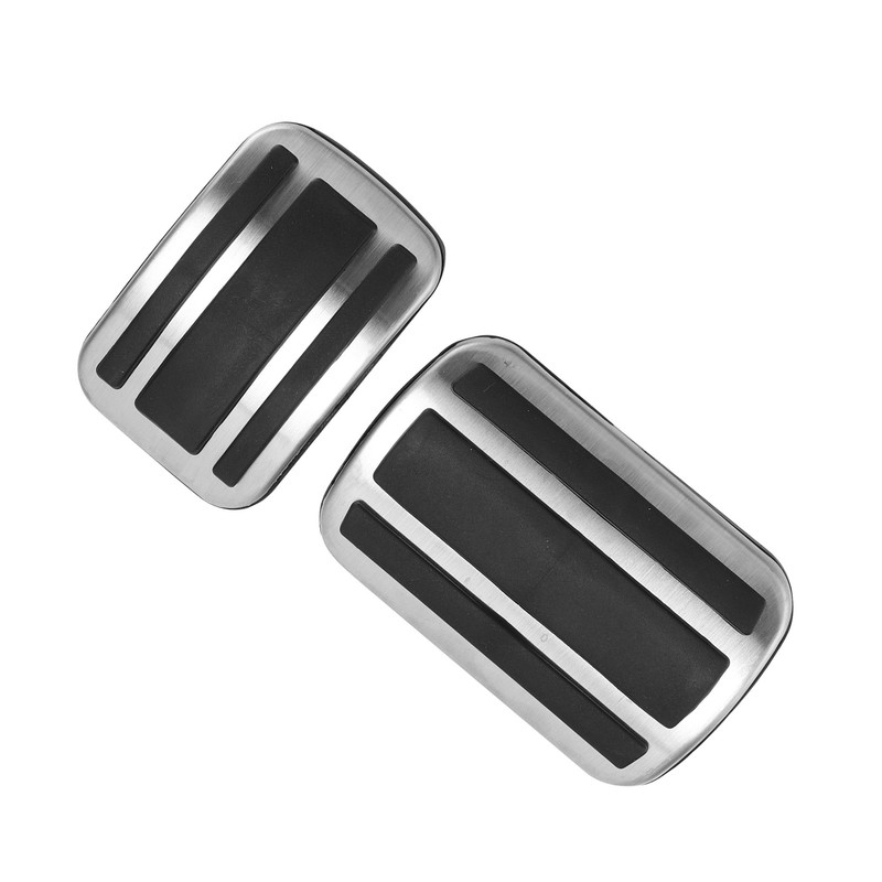2pcs Accelerator Pedal Brake Footrest Pad Aluminum Alloy Replacement for