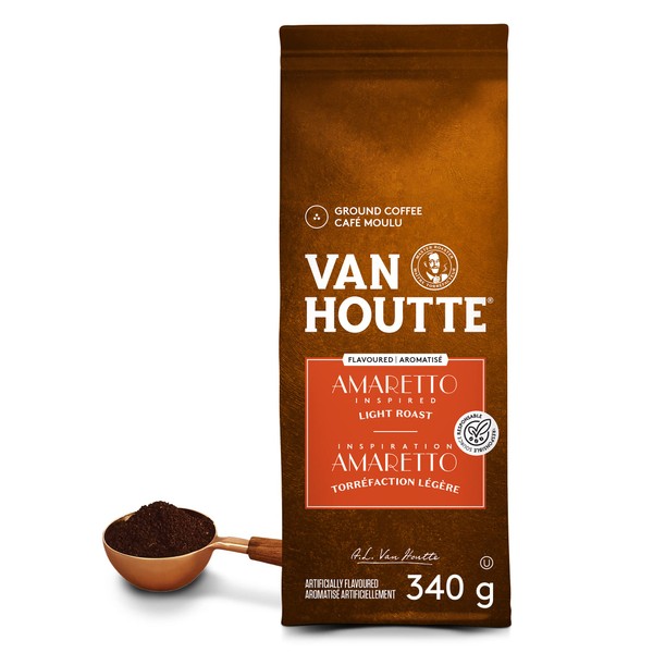 Van Houtte Amaretto Ground Coffee, 340g, Can Be Used With Certain Keurig Coffee Makers