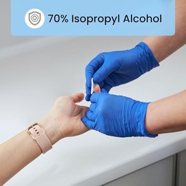 HCS - Almohadillas de preparación de alcohol medio - Toallitas con alcohol isopropílico al 70%, envueltas individualmente, 2 capas, texturizadas, esté