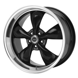 American Racing Custom Wheels AR105 Torq Thrust M Gloss Black Wheel With Machined Lip (17x8"/5x120.7mm, 0mm offset)