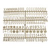 sourcing map Felt Board Letters, 680 Characters Bronze 3/4" Letters