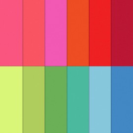 Whaline 12Pcs Neon Color Cotton Fabric Bundles Colorful Quarters Bright Color Sewing Fabrics for DIY Handmade Craft Decor, 18 x 22 in