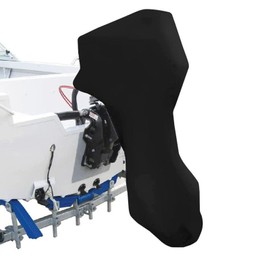 Boat Full Outboard Motor Cover,for 30-60 HP,600D Heavy Duty Fabric, Waterproof, Black Outboard Boat Engine Cover Fit Yamaha;Fit Honda;Fit Suzuki;Fit Mercury;Fit Evinrude Yacht Speedboat