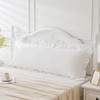Off White Ruffled Body Pillow Cover 1 Piece Washed Cotton