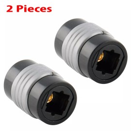 Ameribox TosLink Optical Cable Coupler Digital Audio Fiber Optic Female Extension Adapter - 2 PCs