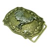 Moranse Golden Rooster Engraved Pattern Design Cowboy western Belt Buckles,