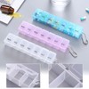 Generic 3-Piece Pill Box Organiser, 7-Day Pill Dispenser, Weekly Pill