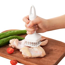 LUYING Meat Cutting Machine, Meat Tenderizer, Meat Tenderizer, Meat Stiffener, 24 Blades, Stainless Steel, Portable, Meat Slicing, Meat Cutter, Soften Meat, Meat Skewer, Kitchen Utensils, Meat