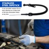 Stainless Steel Oil Dipstick Tube with Black Housing - Compatible