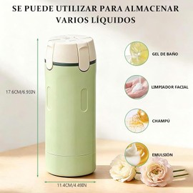 Dispensador de Viaje 4 en 1, Kit de Aseo Personal para Mujer, Botellas Recargables de 30 ml para avión, envases portátiles para cosméticos con Etiquetas identificativas (Blanco)