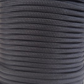 Paracord 550 lbs Reel 9 Strands 100% Nylon Rope, Type III Paracord Tensile 620 lbs. Nylon Cord Great for Survival Gear, Camping Rope, Lanyards, Tent Rope (Ebony Black, 100 ft (30m))
