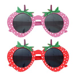 HDGSAFD 2 Pairs Strawberry Glasses Cute Styling Glasses Funny Glasses Party Glasses Photo Props