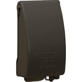 TayMac MX4280Z EXTRA DUTY Bronze 1-Gang Expandable Weatherproof In-Use 2-in. to 3-1/2-in. Electrical Outlet Cover, Vertical, Outdoor Outlet Cover for Electrical Box, UFAST Configuration