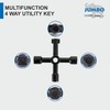 JUMBO 16" Water Meter Key with Sillcock Key, 4 Way