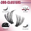 MayHug Cluster Lashes Kit 40+50D Natural Wispy 9-16mm Lashes 280Pcs