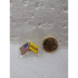 USA American South Vietnam Friendship Flag Lapel Pin Single Clutch Back NIP