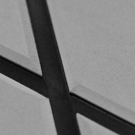 KT GuoMei 102.3" X45.2” Diamond Pattern Sea Deck Self-Adhesive Boat Flooring Eva Foam Decking Marine Non-Slip for Motorboat Fishing Boat Yach (102.3" X 37.7", Light Gray and Black-)