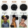 quesdom Afro Puff Ponytail Extension Synthetic Medium Brown 80 Grams