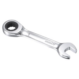 WorkBless 10mm Stubby Ratcheting Combination Wrench Metric 72 Teeth Box Ended Tools